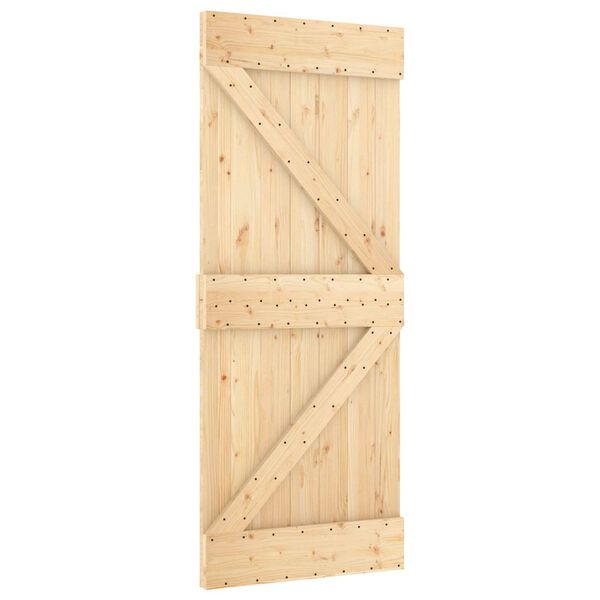 vidaXL Door NARVIK Natural 85 x 210 cm Solid Pine Wood