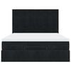 vidaXL Ottoman Bed with Mattresses & LEDs Black Double Velvet
