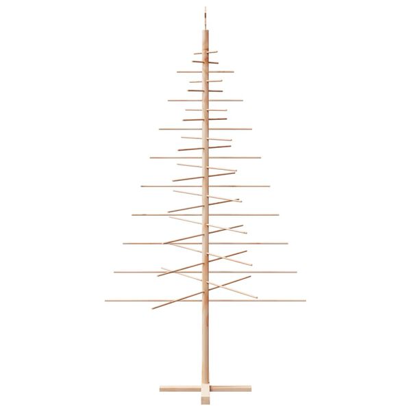 vidaXL Wooden Christmas Tree for Decoration 210 cm Solid Wood Pine