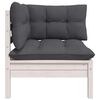 vidaXL 8 Piece Garden Lounge Set with Cushions Solid Pinewood