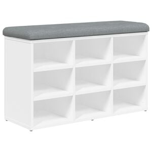vidaXL Shoe Bench White 82x32x50 cm Engineered Wood