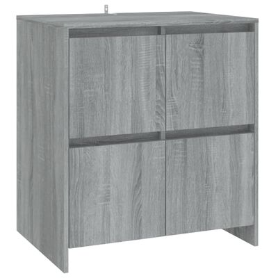 vidaXL Sideboards 2 pcs Grey Sonoma 70x41x75 cm Engineered Wood
