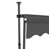 vidaXL Manual Retractable Awning with LED 350 cm Anthracite