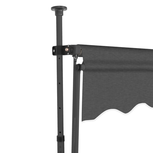 vidaXL Manual Retractable Awning with LED 350 cm Anthracite