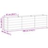 vidaXL Planter Light Grey 290 x 90 x 77 cm Galvanised Steel