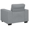 vidaXL 3 Piece Sofa Set with Cushions&nbsp;Light Grey Fabric