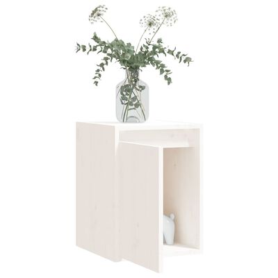vidaXL Wall Cabinets 2 pcs White 30x30x40 cm Solid Wood Pine