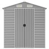 vidaXL Garden Shed Light Grey 191x300x198 cm Galvanised Steel