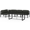 vidaXL 6 Piece Garden Lounge Set with Cushions Aluminium Anthracite