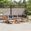 vidaXL Garden Bench Set with Cushion with Storage 4 pcs Brown and Grey
