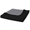 Double-sided Quilted Bedspread Black/Grey 170 x 210 cm