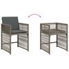 vidaXL 13 Piece Garden Dining Set with Cushions Grey Poly Rattan
