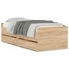 vidaXL Bed Frame with Drawers without Mattress Sonoma Oak 90x190 cm Single