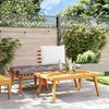 vidaXL 3 Piece Garden Lounge Set with Cushions Solid Acacia Wood