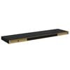 vidaXL Floating Wall Shelves 2 pcs Black 90x23.5x3.8 cm MDF