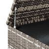 vidaXL Garden Cushion Box PE Rattan 194x100x103 cm Grey