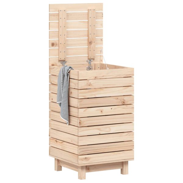 vidaXL Laundry Basket 44x44x76 cm Solid Wood Pine