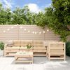 vidaXL 6 Piece Garden Lounge Set with Cushions Solid Wood