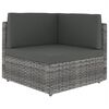 vidaXL 7 Piece Garden Lounge Set with Cushions Grey Poly Rattan