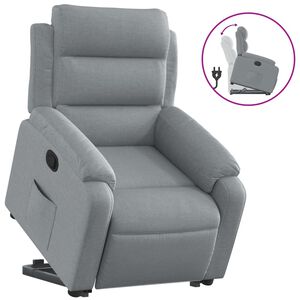vidaXL Stand up Massage Recliner Chair Dark Grey Fabric