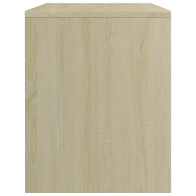 vidaXL Bedside Cabinets 2pcs White and Sonoma Oak 40x30x40cm Engineered Wood