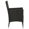 vidaXL 11 Piece Outdoor Dining Set with Cushions Poly Rattan Black