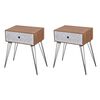 vidaXL Nightstands with Drawer 2 pcs Brown