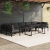 vidaXL 8 Piece Garden Lounge Set with Cushions Aluminium Anthracite