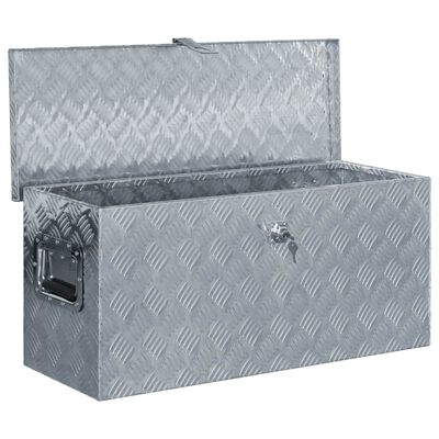 vidaXL Aluminium Box 80x30x35 cm Silver
