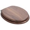 vidaXL Toilet Seats with Soft Close Lids 2 pcs MDF Brown
