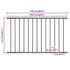 vidaXL Fence Panel Woerden Powder-coated Steel 1.7x1.17 m Black