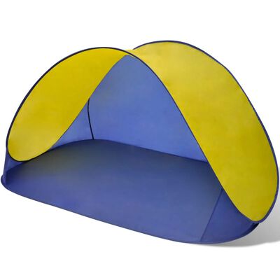 vidaXL Beach Tent Outdoor Foldable Sun Shade Yellow