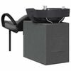 vidaXL Shampoo Chair Dark Grey and Black 63 x 141 x 92 cm Fabric