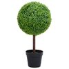 vidaXL Artificial Plant | Mixed Green | Polyethylene and Solid Eucalyptus Wood
