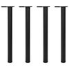 vidaXL Table Leg | Set of 4 | Black | Iron, Die-cast Zinc | Adjustable Height