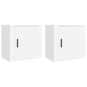 vidaXL Wall-mounted Bedside Cabinets 2 pcs White 50x30x47 cm