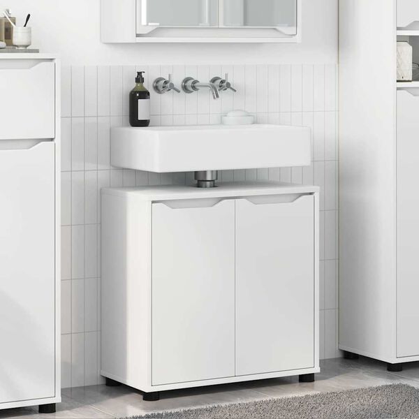 vidaXL Bathroom Basin Cabinet White 60 x 30 x 60 cm Engineered Wood
