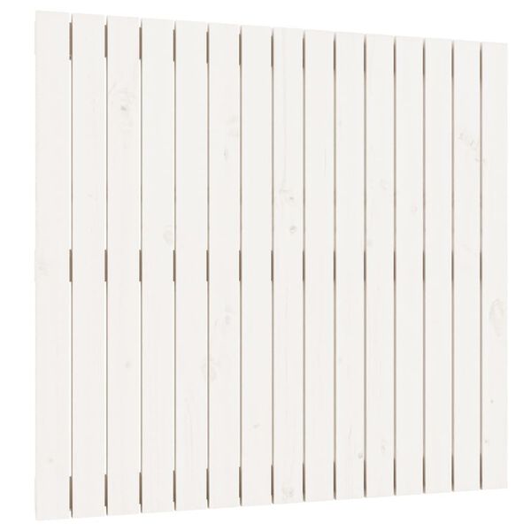 vidaXL Wall Headboard White 95.5x3x90 cm Solid Wood Pine