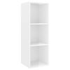 vidaXL Wall-mounted TV Cabinet High Gloss White 37x37x107 cm Engineered Wood