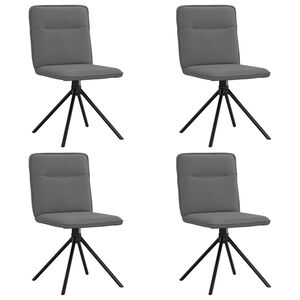 vidaXL Dining Chairs 4 pcs Dark Grey Fabric