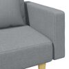 vidaXL 2-Seater Sofa Bed with Pillows and Footstool Light Grey Fabric