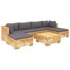 vidaXL 7 Piece Garden Lounge Set with Cushions Solid Teak Wood