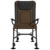 vidaXL Fishing Chair with Armrest Foldable Taupe