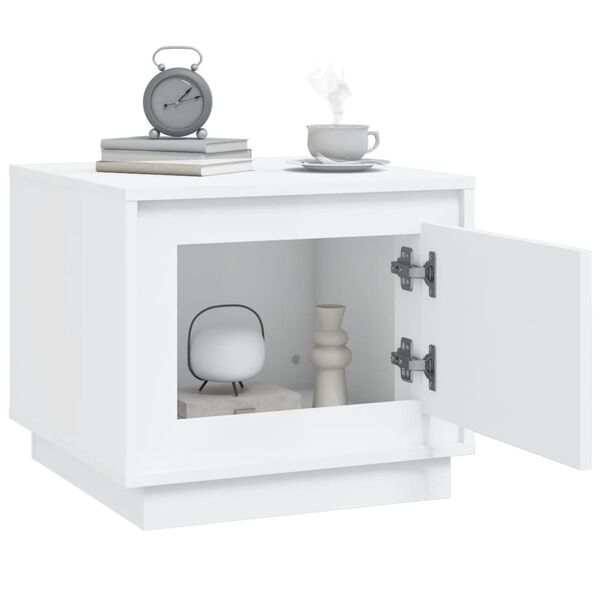 vidaXL Coffee Table White 51x50x44 cm Engineered Wood