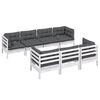 vidaXL 8 Piece Garden Lounge Set with Cushions Solid Pinewood