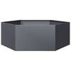 vidaXL Garden Planter Anthracite Hexagon 138x120x45 cm Steel