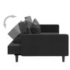 vidaXL 2-Seater Sofa Bed with Two Pillows Black Velvet