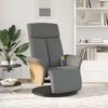 vidaXL Massage Recliner Chair with Footrest Dark Grey Fabric