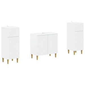 vidaXL 2 Piece Bathroom Cabinet Set DELFT White Engineered Wood