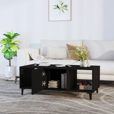vidaXL Coffee Table Black 102x50x40 cm Engineered Wood